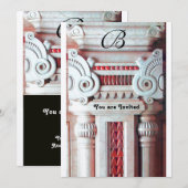 ELEGANT STIJLVOLE DECORATIE rood wit zwart zilver  Kaart (Voorkant / Achterkant)