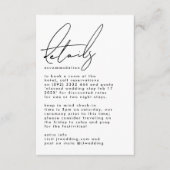 Elegant stijlvolle aangepaste namen White Black We Informatiekaartje (Voorkant)