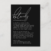 Elegant stijlvolle aangepaste namen zwart withuwel informatiekaartje (Voorkant)