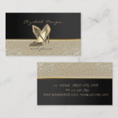 Elegant stijlvolle afbeelding, Damask, Black, Heel Visitekaartje (Voorkant / Achterkant)