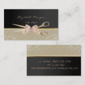 Elegant stijlvolle afbeelding, Damask, Black, Scis Visitekaartje (Voorkant / Achterkant)