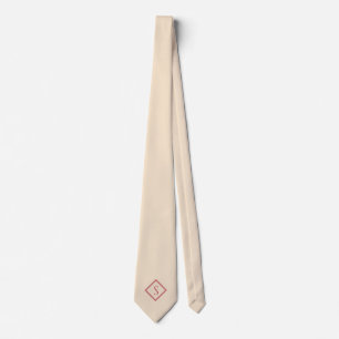 Elegant & stijlvolle amandelkleurmonogram Necktie Stropdas