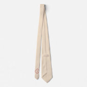 Elegant & stijlvolle amandelkleurmonogram Necktie Stropdas (Achterkant)