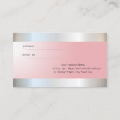 Elegant stijlvolle anananas, Silver Reference Kaar Aanbevelingskaartje (Achterkant)