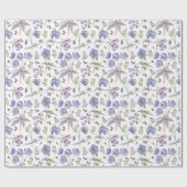 Elegant Stijlvolle Aquarel Paarse Wildflower Cadeaupapier (Vlak)