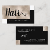 Elegant stijlvolle champagne-schaar visitekaartje (Voorkant / Achterkant)