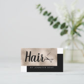 Elegant stijlvolle champagne-schaar visitekaartje (Staand voorkant)