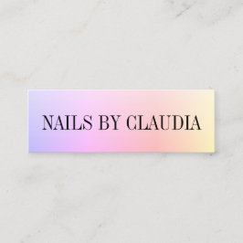 Elegant stijlvolle, dikke holografische nagels mini visitekaartje