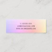 Elegant stijlvolle, dikke holografische nagels mini visitekaartje (Achterkant)