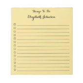 Elegant stijlvolle, eenvoudige checklist om aanbie notitieblok (Voorkant)