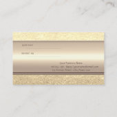 Elegant stijlvolle Faux Gold Glittery Reference Ca Aanbevelingskaartje (Achterkant)