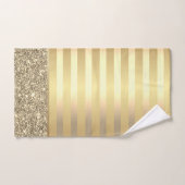 Elegant stijlvolle gouden strepen Glitter Shiny Bad Handdoek (Handdoek)