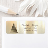 Elegant, stijlvolle goudkerstboom etiket (Insitu)