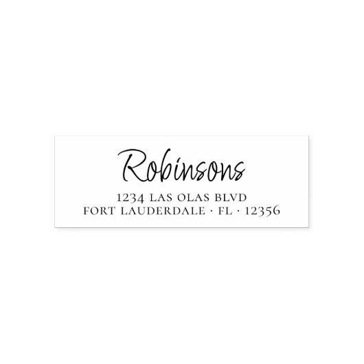 Elegant Stijlvolle Handtekening Familie Retouradre Zelfinktende Stempel (Design)