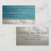 Elegant stijlvolle kant, houtextuur visitekaartje (Voorkant / Achterkant)