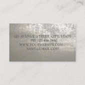 Elegant stijlvolle kant, houtextuur visitekaartje (Achterkant)