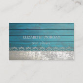 Elegant stijlvolle kant, houtextuur visitekaartje (Voorkant)