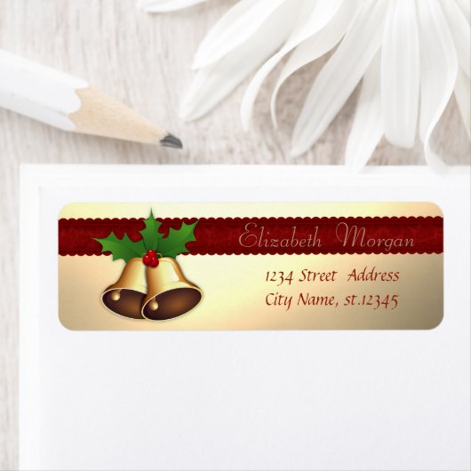 Elegant stijlvolle kerstballetjes Holly Branches Etiket (Insitu)