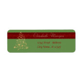 Elegant, stijlvolle kerstboom, Faux Gold Etiket (Voorkant)