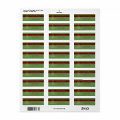 Elegant, stijlvolle kerstboom, Faux Gold Etiket (Full Sheet)