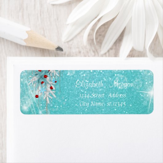 Elegant, stijlvolle kerstversiering etiket (Insitu)