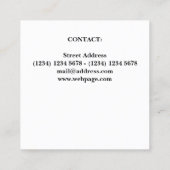 Elegant stijlvolle klantenkaart klantenkaartje (Achterkant)
