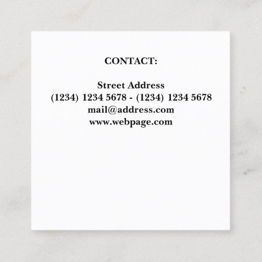 Elegant stijlvolle klantenkaart klantenkaartje (Achterkant)