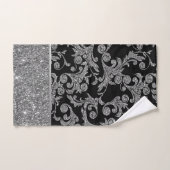 Elegant stijlvolle, kleine zilveren zwarte goudzir bad handdoek (Handdoek)