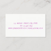 Elegant stijlvolle kleurenpalen, lips uit de galer visitekaartje (Achterkant)