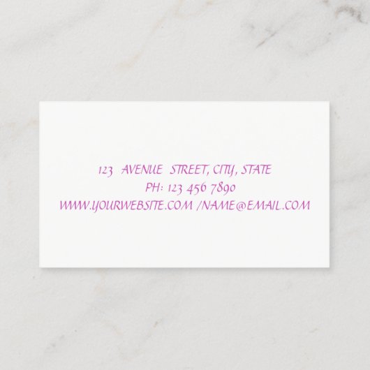 Elegant stijlvolle kleurenpalen, lips uit de galer visitekaartje (Achterkant)