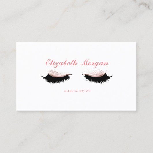 Elegant Stijlvolle Makeup Artist, Lashes Visitekaartje (Voorkant)