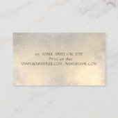 Elegant stijlvolle, moderne goudbloemen, Glitter D Visitekaartje (Achterkant)