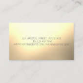 Elegant stijlvolle, moderne goudbloemen visitekaartje (Achterkant)