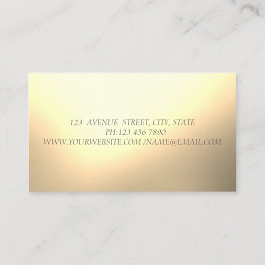 Elegant stijlvolle, moderne goudbloemen visitekaartje (Achterkant)