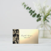 Elegant stijlvolle, moderne goudbloemen visitekaartje (Staand voorkant)