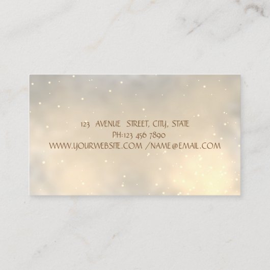 Elegant stijlvolle, moderne goudbloemen visitekaartje (Achterkant)