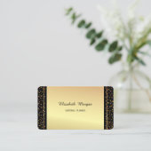 Elegant stijlvolle, moderne goudConfetti Visitekaartje (Staand voorkant)