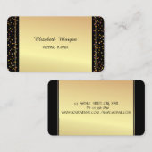 Elegant stijlvolle, moderne goudConfetti Visitekaartje (Voorkant / Achterkant)