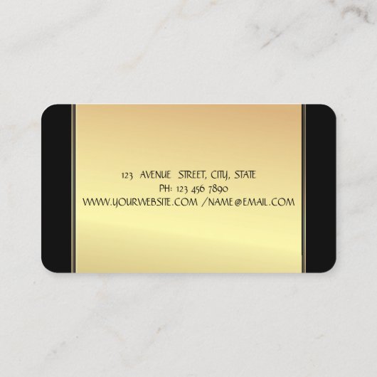Elegant stijlvolle, moderne goudConfetti Visitekaartje (Achterkant)
