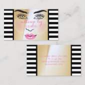 Elegant Stijlvolle moderne Stripes, Girl Silhouett Visitekaartje (Voorkant / Achterkant)