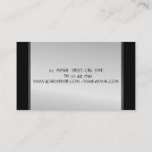 Elegant stijlvolle, moderne zilverConfetti Visitekaartje (Achterkant)