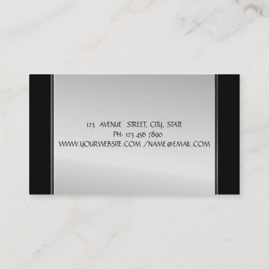 Elegant stijlvolle, moderne zilverConfetti Visitekaartje