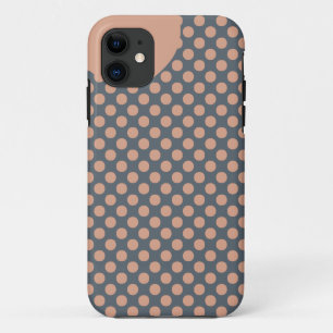 Elegant stijlvolle peach roze pooldot Case-Mate iPhone case