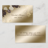 Elegant stijlvolle professional, bloemen visitekaartje (Voorkant / Achterkant)