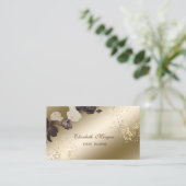 Elegant stijlvolle professional, bloemen visitekaartje (Staand voorkant)