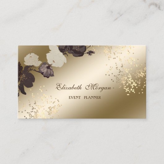 Elegant stijlvolle professional, bloemen visitekaartje (Voorkant)