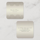 Elegant stijlvolle professional, kant vierkante visitekaartje (Voorkant / Achterkant)