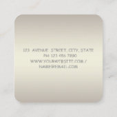 Elegant stijlvolle professional, kant vierkante visitekaartje (Achterkant)