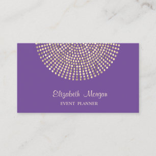 Elegant stijlvolle professional, Violet, Gold Stip Visitekaartje