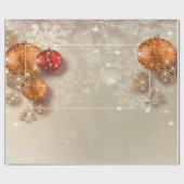 Elegant Stijlvolle Snowflakes, kerstfeestdag Cadeaupapier (Vlak)